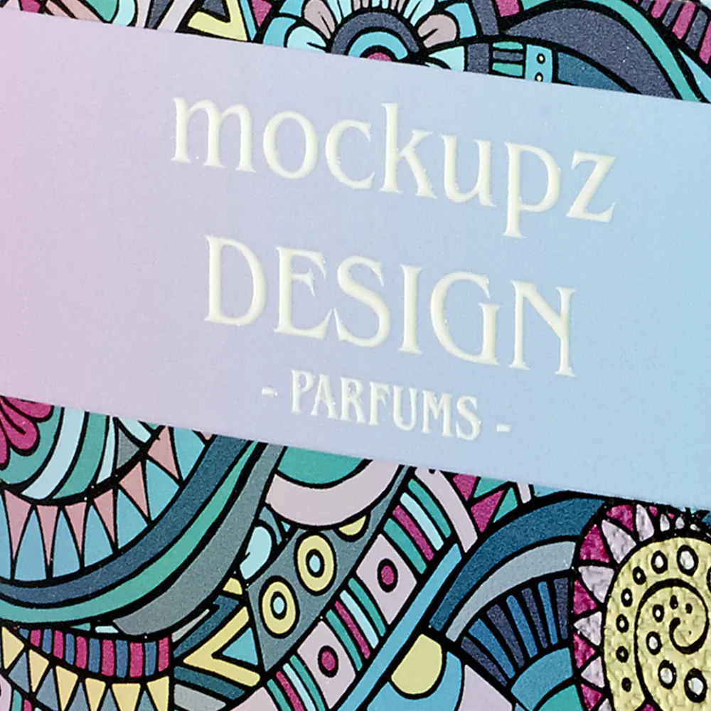 Schriftzug mockupz Design mit Prägeeffekt